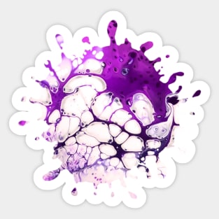 Lavender/Purple Acrylic Pour Painting Sticker